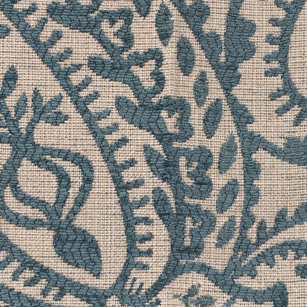 Kravet Candice Olson Oasis Blue/Cream Paisley Rayon/Cotton Blend Fabric Sample - Picture 4 of 5